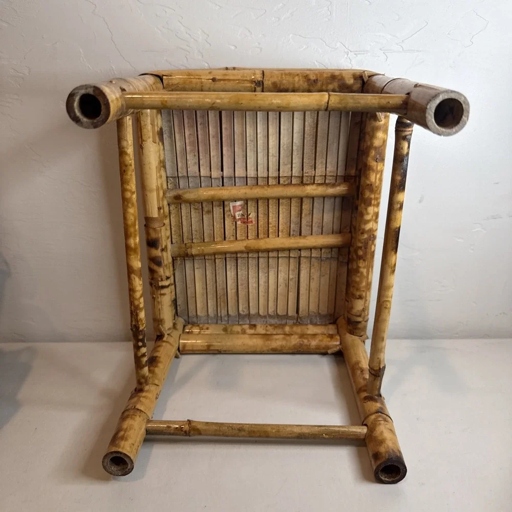 Vintage 1970s Boho Bamboo Rattan Made In People's Republic Of China Furniture